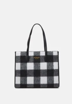 Guess Silvana Tote - Tote Bag - Black Check