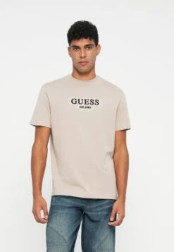 Guess SMALL LOGO TEE - Print T-shirt - Pasadena Stone