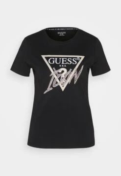 Guess Icon Tee - Print T-Shirt - Jet Black 10 Guess Icon Tee - Print T-Shirt - Jet Black -Guess Clothing Sale 607bed135c46459cbfe2a03fad898117