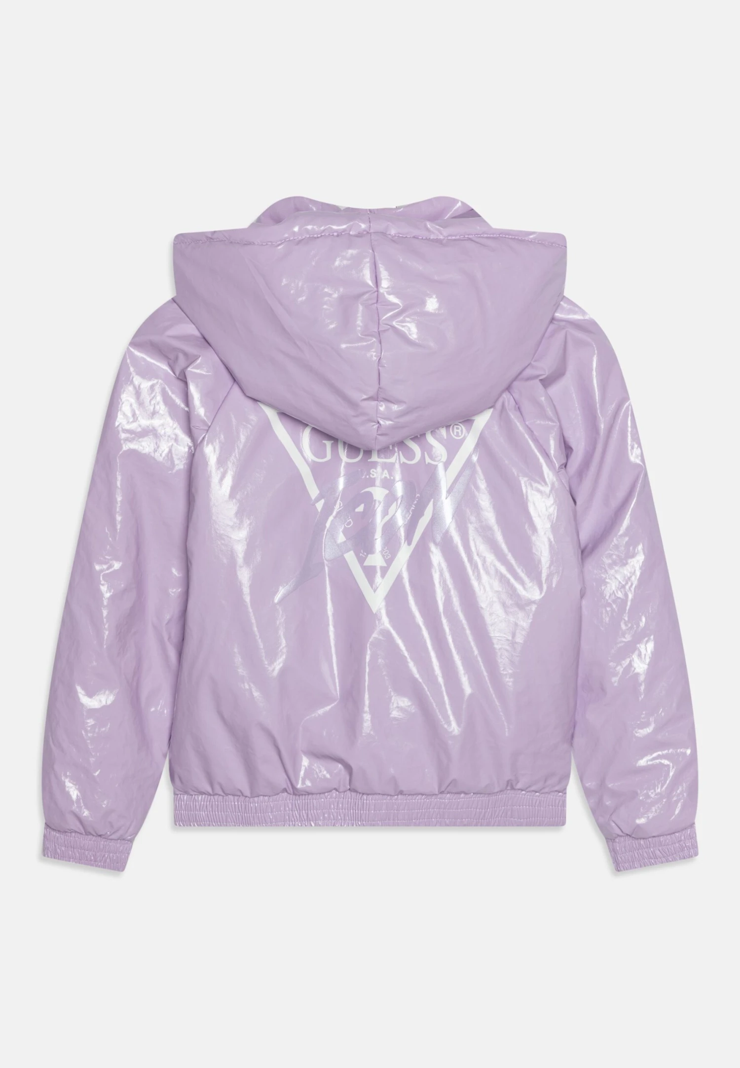 Guess Junior Hooded Zip - Winter Jacket - New Light Lilac 2 Guess Junior Hooded Zip - Winter Jacket - New Light Lilac - Image 2