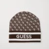 Guess SEVYN 4G LOGO BEANIE - Beanie - Brown/cream