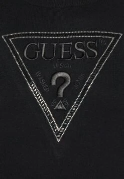 Guess Elora Triangle Logo - Print T-Shirt - Jet Black -Guess Clothing Sale 610bc79956644f23b7b51bf75144e4e0