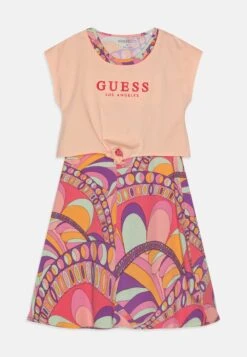 Guess Junior Stretch Dress - Jersey Dress - Orange/Rose