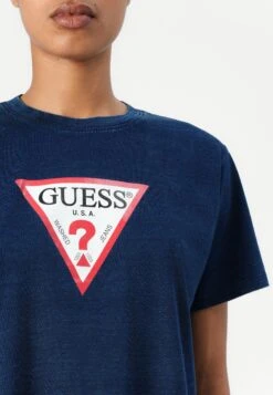 BOXY ICONIC - Print T-shirt - Blue Indigo Wash -Guess Clothing Sale 627a657322ad4738add8933fade550e0