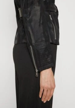 Guess New Agnes Belted Biker - Faux Leather Jacket - Jet Black -Guess Clothing Sale 63d93609f3e14e58853c549cdd9247e8