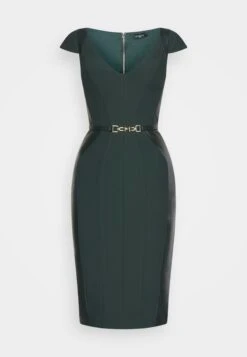 Mirta Dress - Shift Dress - Chenille Green