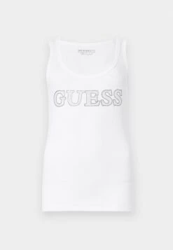 Guess EMBELLISHED LOGO TANK - Top - Jet Black -Guess Clothing Sale 645784d4836e40098cbb342533a63631