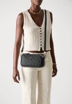 Guess NOELLE II POUCH CROSSBODY - Handbag - Coal