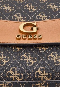 Guess Nell Logo Xbody Flap - Handbag - Brown -Guess Clothing Sale 66c634935e4b42eb8c6330205cb3359d