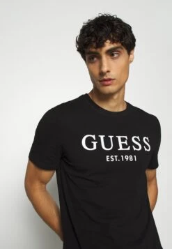 Guess Print T-Shirt - Jet Black -Guess Clothing Sale 6862b495a49b4e6c98ae707321805e31