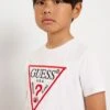 Guess LOGO TRIANGULAIRE FRONTAL - Print T-shirt - Blanc