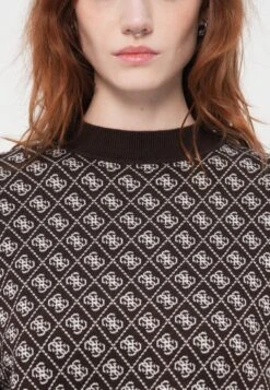 Guess AUBREY - Jumper - Brown/cream -Guess Clothing Sale 6b883b38ec13496b8d60f600ac7a37c4