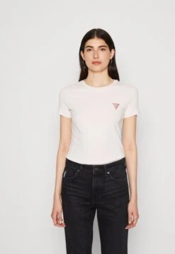 Guess Ss Cn Mini Triangle Tee - Basic T-Shirt - Low Key Pink