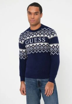 Guess JACQUARD - Jumper - Smart Blue 10 Guess JACQUARD - Jumper - Smart Blue -Guess Clothing Sale 6d1be5144e9f4a4d8a8024433e7e61ff