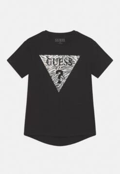 Guess Print T-Shirt - Jet Black