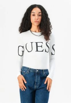 Guess LOGO - Long Sleeved Top - Pure White -Guess Clothing Sale 6e54e97e28d8446e9bbe696757f78211