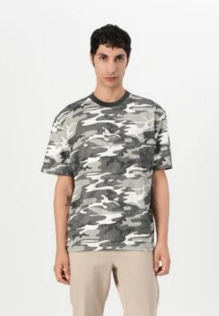 GO PRINTED BAKER LOGO - Print T-shirt - Gray