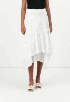 Guess ZUREY MAXI SKIRT - Maxi Skirt - Pure White