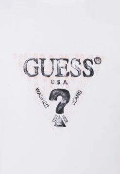 Guess Ss Cn Geo Triangle- Print T-Shirt - Pure White -Guess Clothing Sale 6f681c7fb14e47d9b6be7b24a164cb07