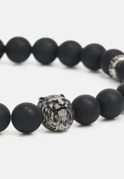 Guess BEADS LION UNISEX - Bracelet - Black/silver-coloured -Guess Clothing Sale 6fcf686976514abc9895ed2f7eeb7516