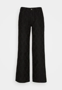 Maria Wide Leg - Relaxed Fit Jeans - Jet Black -Guess Clothing Sale 6fe416f6981a4d78bf7d98d103b3833f