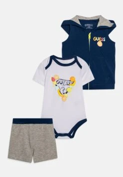 Guess Baby Hooded Set - Waistcoat - Blue