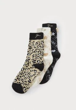 Guess UNISEX 3 PACK - Socks - Black/beige/off-white