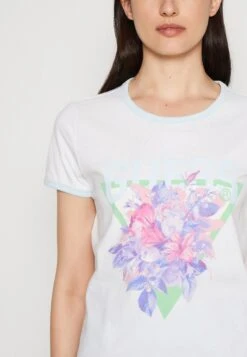 Guess Triangle Bouquet Tee - Print T-Shirt - Pure White -Guess Clothing Sale 7471cc061a3d4ab1847a78b225573b43