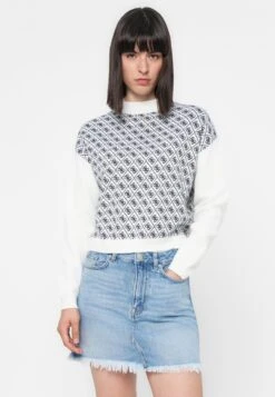 Guess AUBREY - Jumper - Cream/blue -Guess Clothing Sale 75247372ddf24a14adf54150648bda36