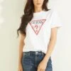 Guess CLASSIC LOGO TEE - Print T-shirt - Weiß