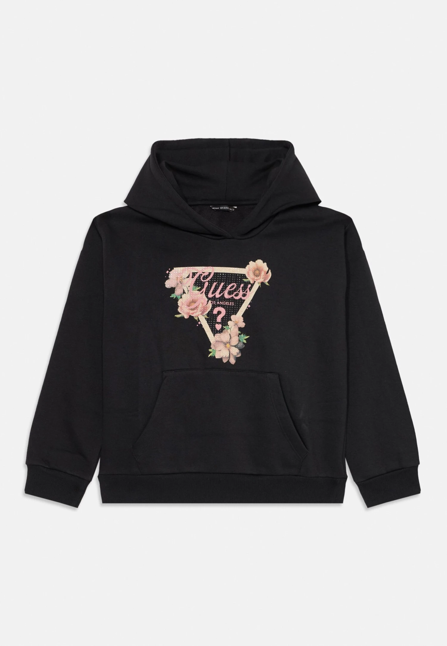 Guess JUNIOR OVERSIZE HOODED - Sweatshirt - Jet Black 1 Guess JUNIOR OVERSIZE HOODED - Sweatshirt - Jet Black