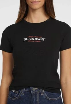 VESTIBILITÀ SLIM AMERICAN TRADITION - Print T-shirt - Nero -Guess Clothing Sale 78cd45c7a39945efaeb742795b44852f
