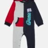 Guess BABY OVERALL HOODED - Jumpsuit - Blue/red