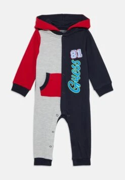 Guess BABY OVERALL HOODED - Jumpsuit - Blue/red