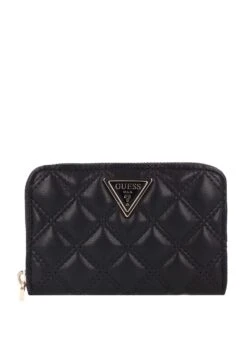 Guess GIULLY SLG MEDIUM ZIP AROUND - Wallet - Black