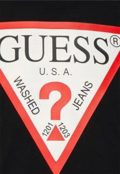 Guess Original Logo Tee - Print T-Shirt - Jet Black -Guess Clothing Sale 7c5b401fe6af44ab99bed31dbd9f3e7d