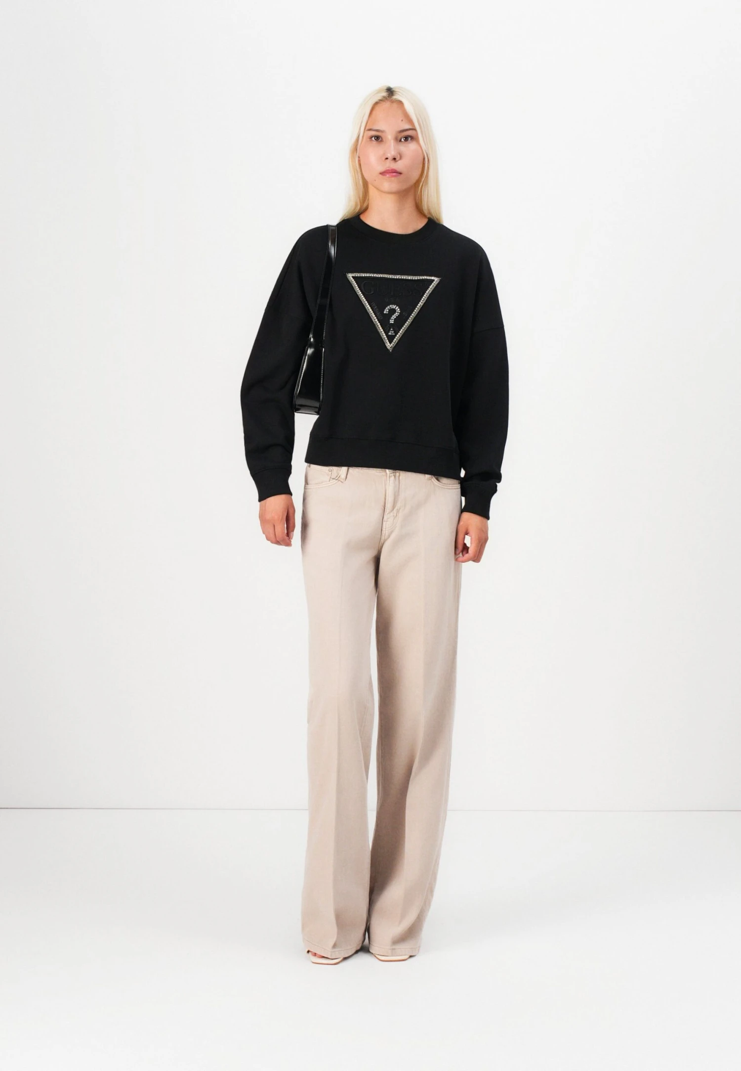Guess RACHELE TRIANGLE - Sweatshirt - Jet Black 2 Guess RACHELE TRIANGLE - Sweatshirt - Jet Black - Image 2