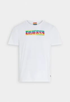 Guess Pride Wave Logo Tee - Print T-Shirt - Pure White 9 Guess Pride Wave Logo Tee - Print T-Shirt - Pure White -Guess Clothing Sale 80be5dc9e30043d08845bfd8f71925c1