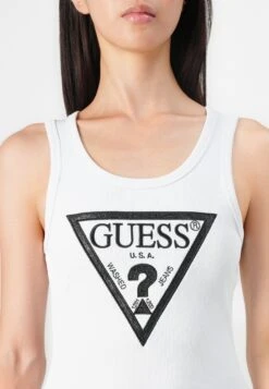 Guess VIVIANA LOGO TANK - Top - Pure White -Guess Clothing Sale 8154e1e14e0342adb65610be8cd5a672