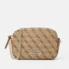 Guess CAMERA BAG UNISEX - Cross Body Bag - Beige Blanco