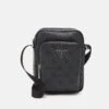 Guess VEZZOLA XBODY DOUBLE UNISEX - Cross Body Bag - Black