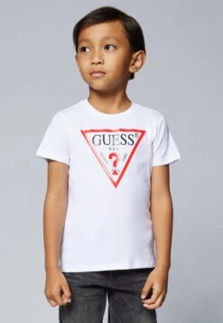 Guess CORE TODDLER KIDS BOY - Print T-shirt - Pure White