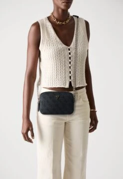 Guess NOELLE CROSSBODY CAMERA - Cross Body Bag - Coal