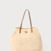 Guess VICTTORIA LARGE TOTE 2 IN 1 - Handbag - Natural/cognac