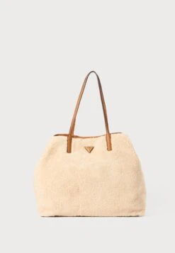 Guess VICTTORIA LARGE TOTE 2 IN 1 - Handbag - Natural/cognac