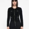 ADELE LOGO CHENILLE JACKET - Summer Jacket - Jet Black