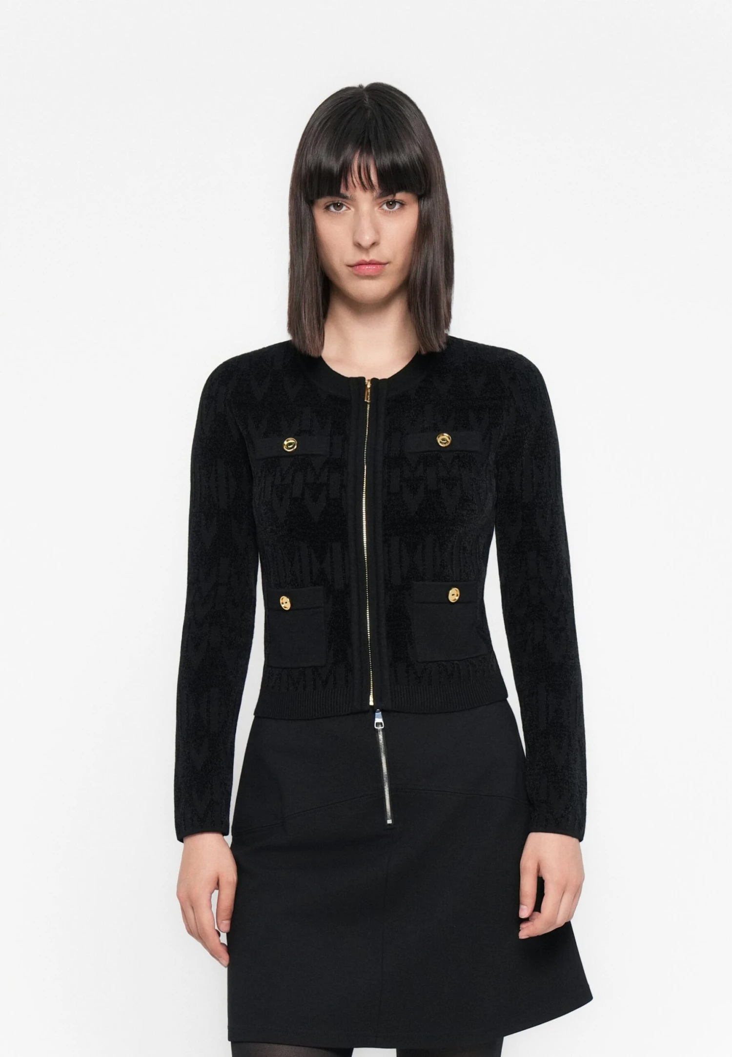 ADELE LOGO CHENILLE JACKET - Summer Jacket - Jet Black 1 ADELE LOGO CHENILLE JACKET - Summer Jacket - Jet Black