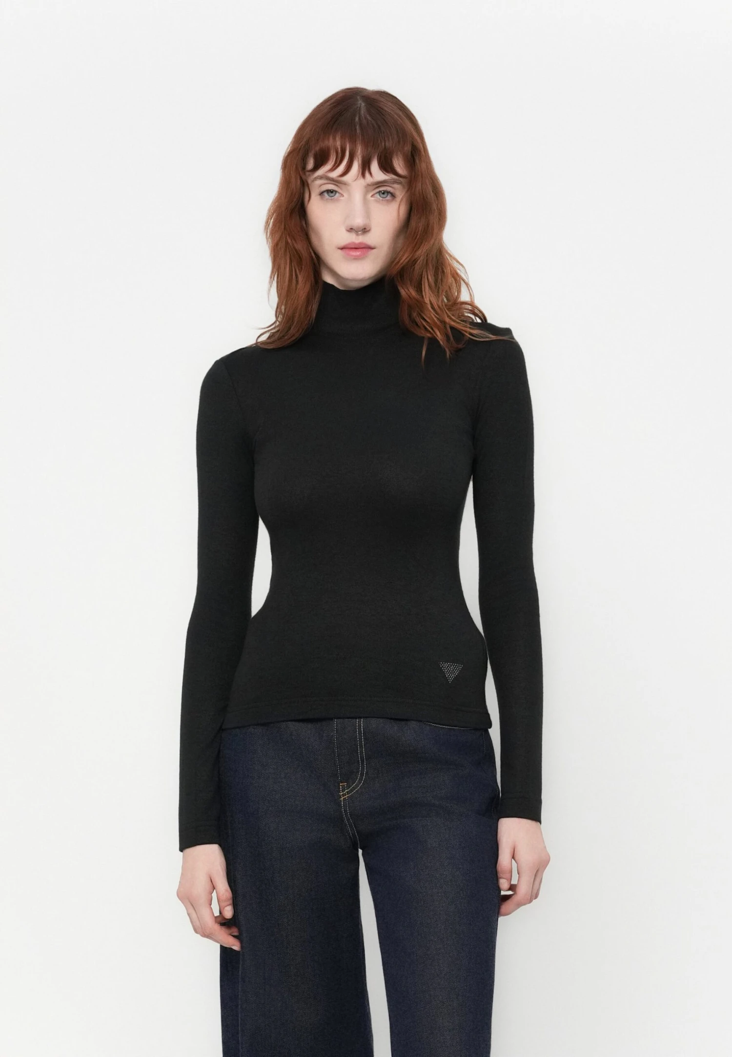 Guess ANITA TURTLE - Long Sleeved Top - Jet Black Heather 1 Guess ANITA TURTLE - Long Sleeved Top - Jet Black Heather