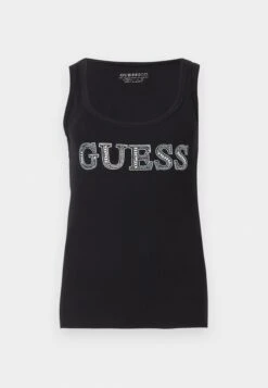 Guess EMBELLISHED LOGO TANK - Top - Jet Black -Guess Clothing Sale 8544675dbc6144078d6c120818027bc8