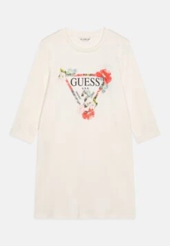Guess Junior Core Sleeves Dress - Jersey Dress - Cream White